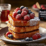 French toast with berries and syrup