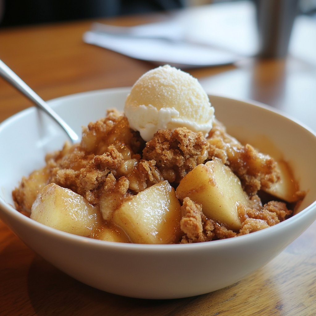"Easy apple crisp recipe with tender apples and a crunchy topping"