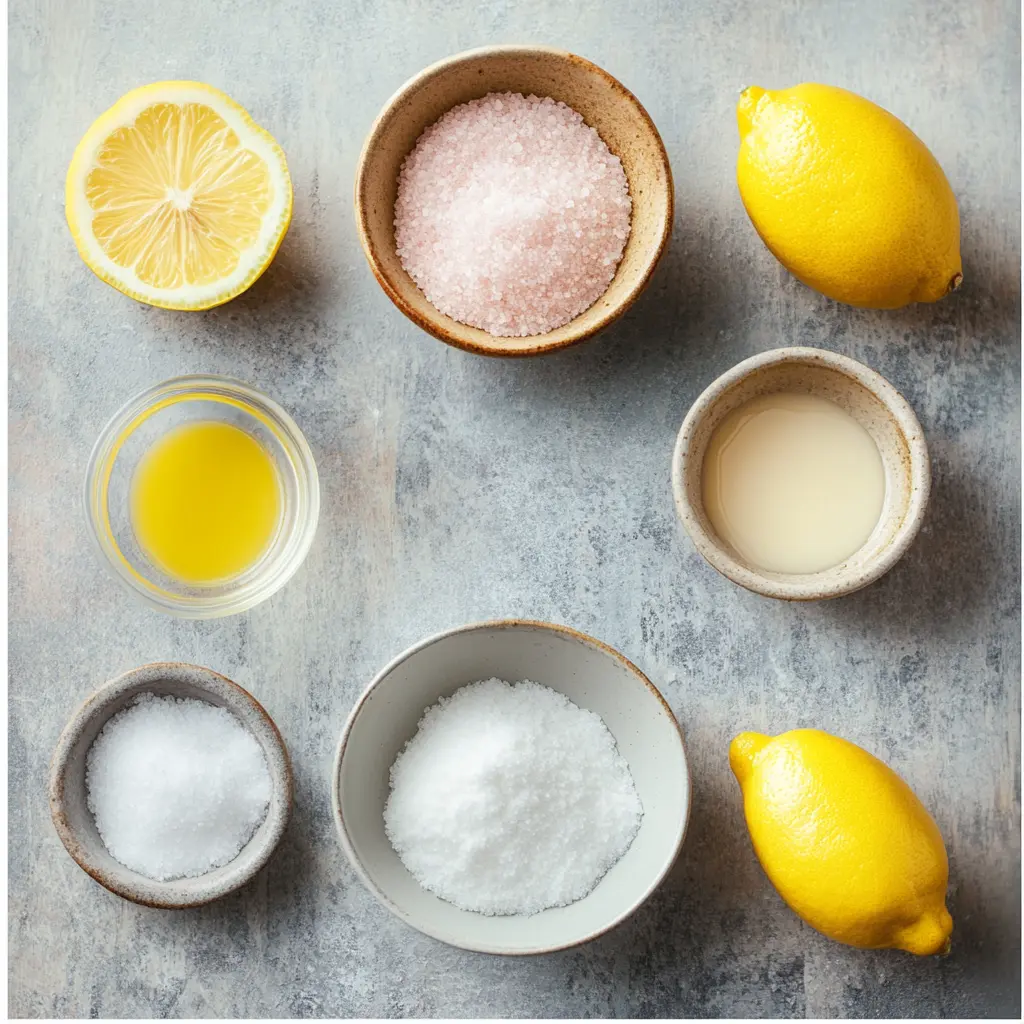 Step-by-step process of mixing salt trick ingredients: salt and baking soda in a bowl